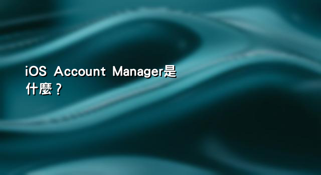 iOS Account Manager是什麼？