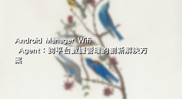 Android Manager Wifi Agent：跨平台數據管理的創新解決方案
