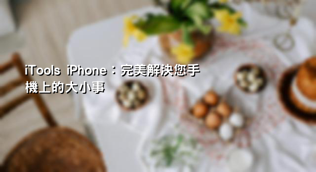 iTools iPhone：完美解決您手機上的大小事